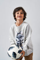 Bluza Kids z Wilkiem Szary Jasny Pastel