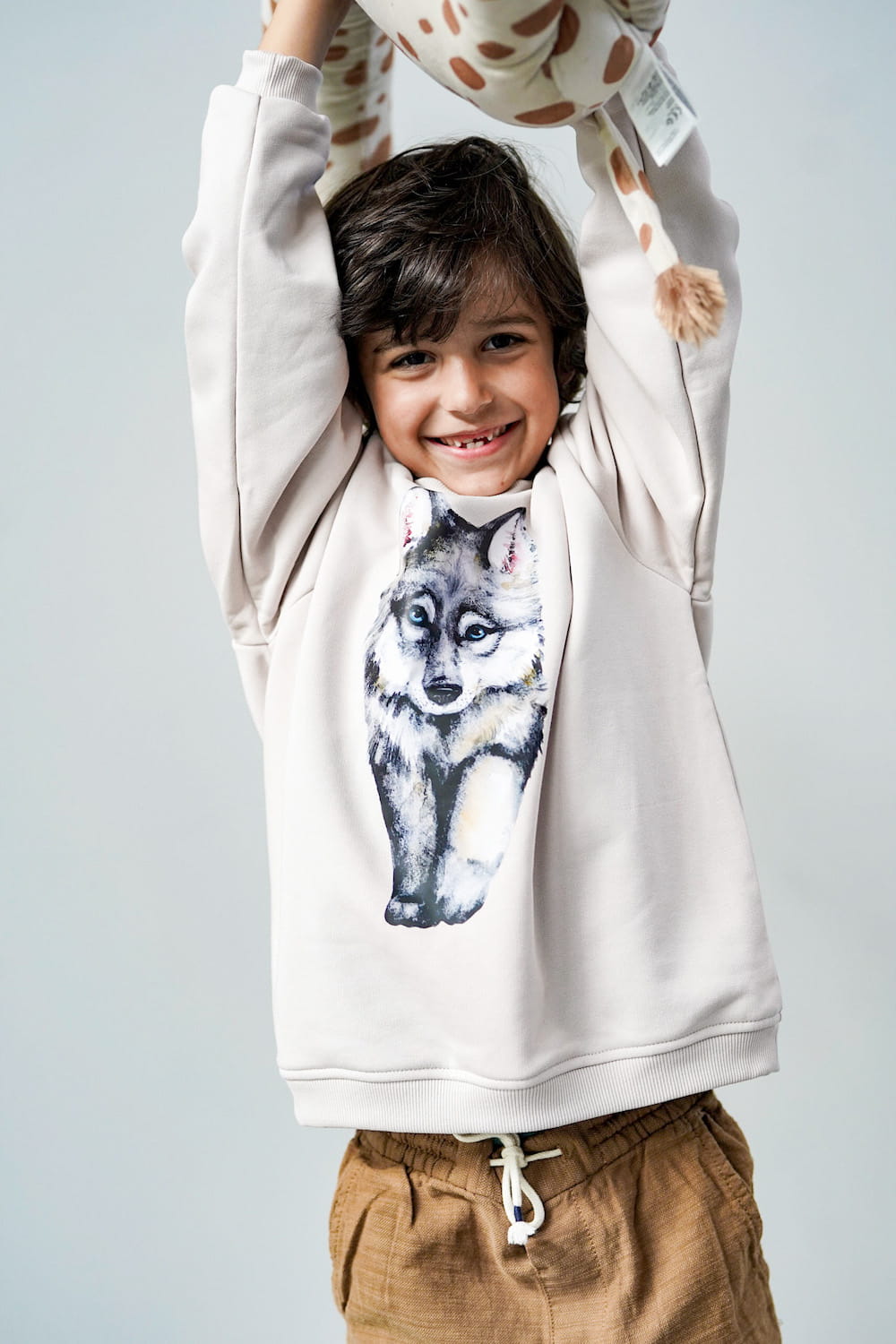 Bluza Kids z Wilkiem Krem