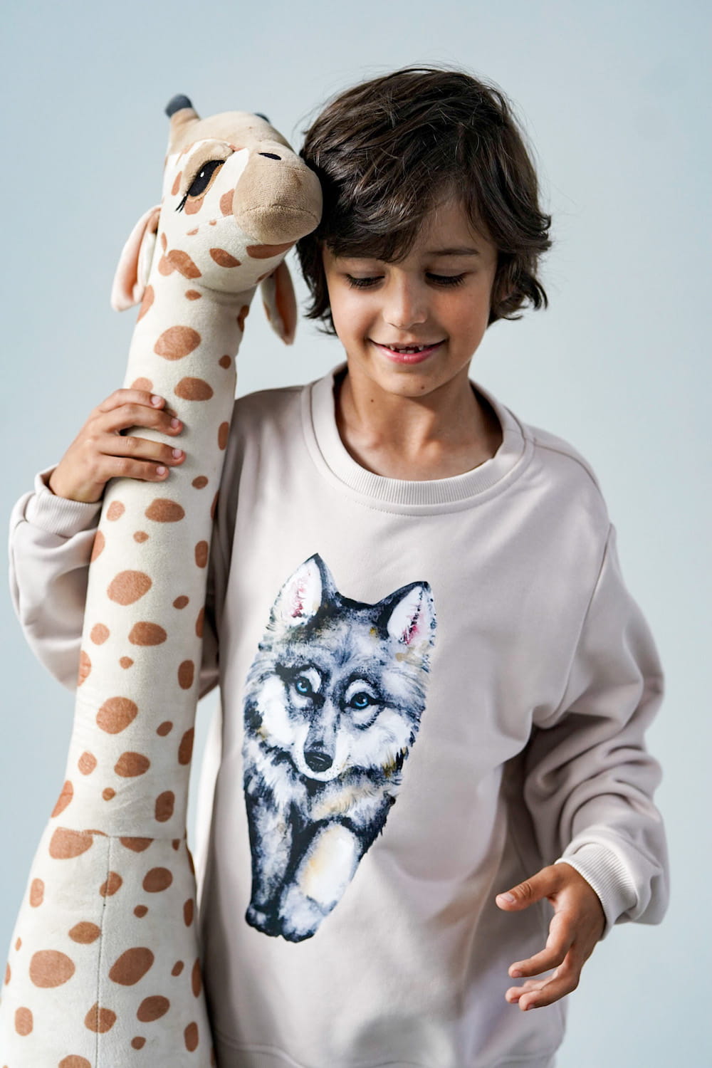 Bluza Kids z Wilkiem Krem