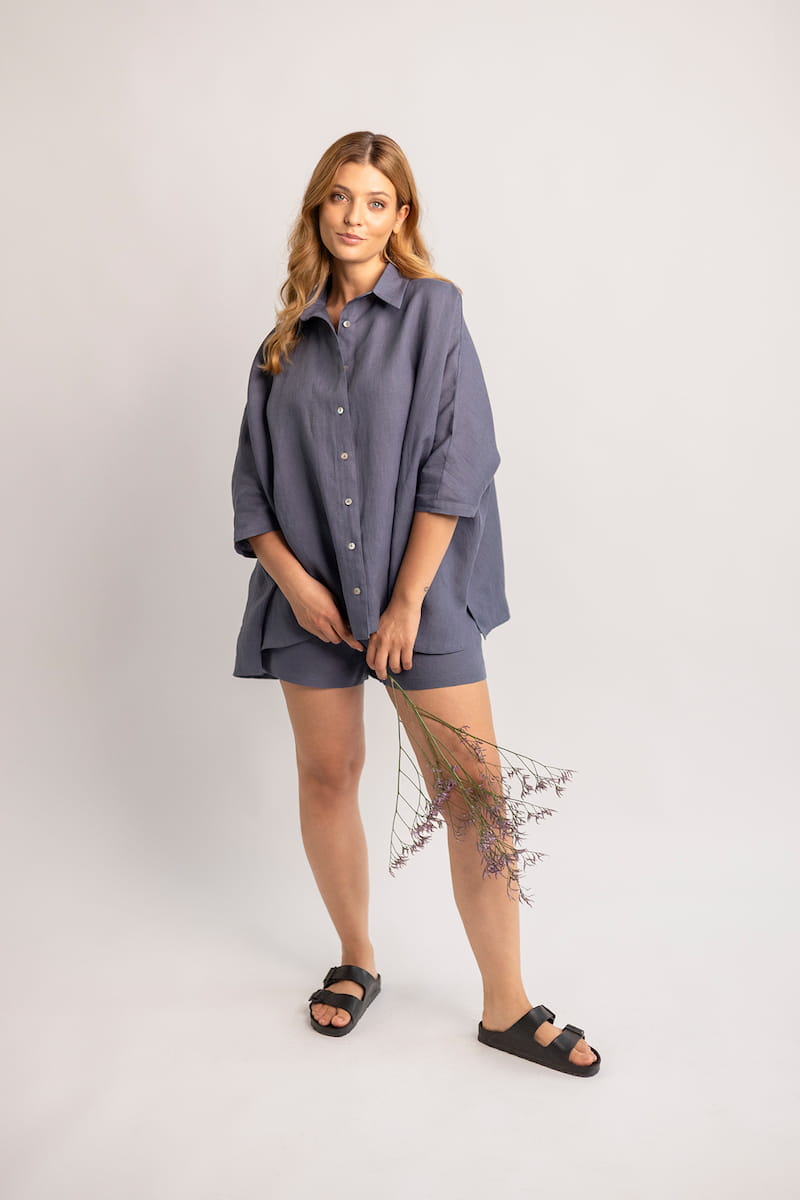 Koszula Summer Spritz Denim Len