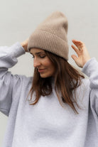 Czapka Gentle Cashmere Beż