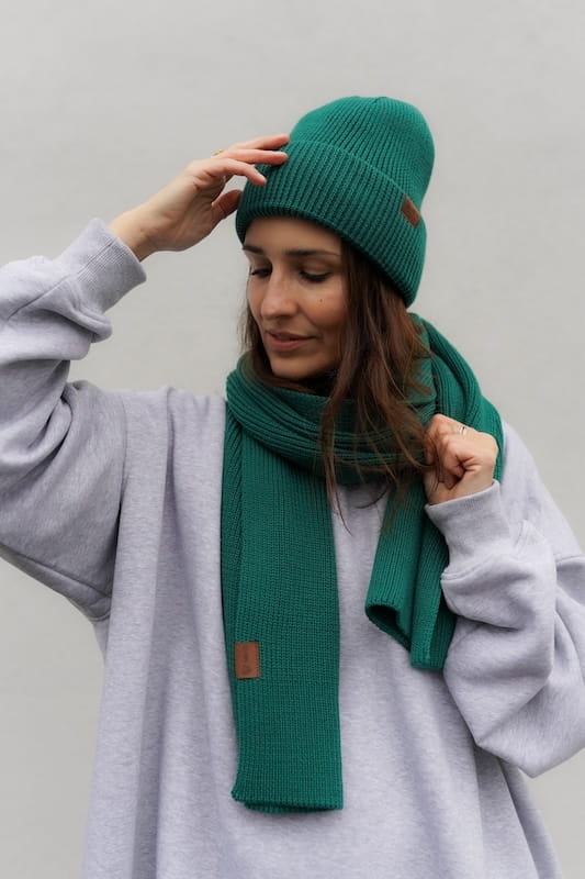 Szalik Cosy Days Emerald 100% Merino