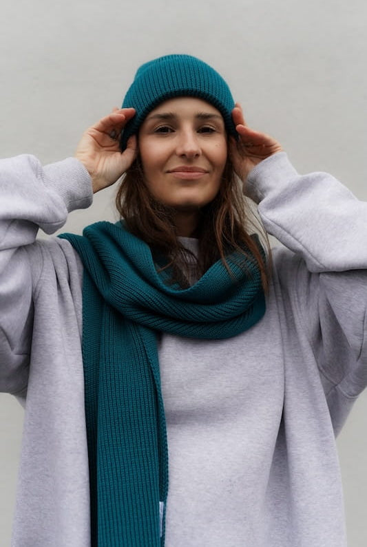 Szalik Cosy Days Morski 100% Merino