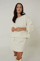 Sweter Cashmere Hug Ecru