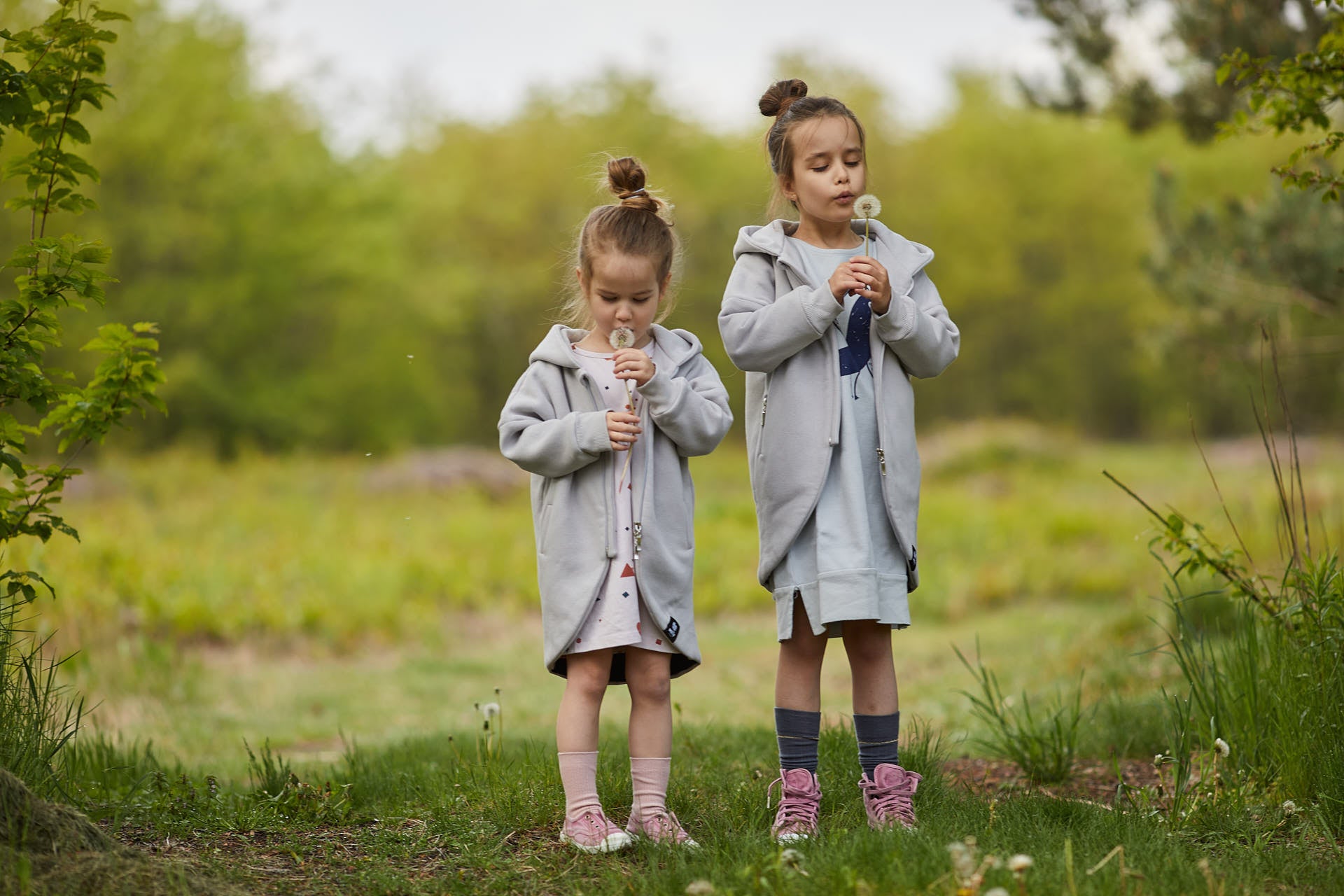 Płaszczobluza KIDS Szary Jasny Pastel