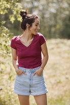 T-shirt Perfect Lines Burgund