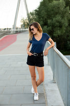 T-shirt Perfect Lines Granat