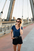 T-shirt Perfect Lines Granat