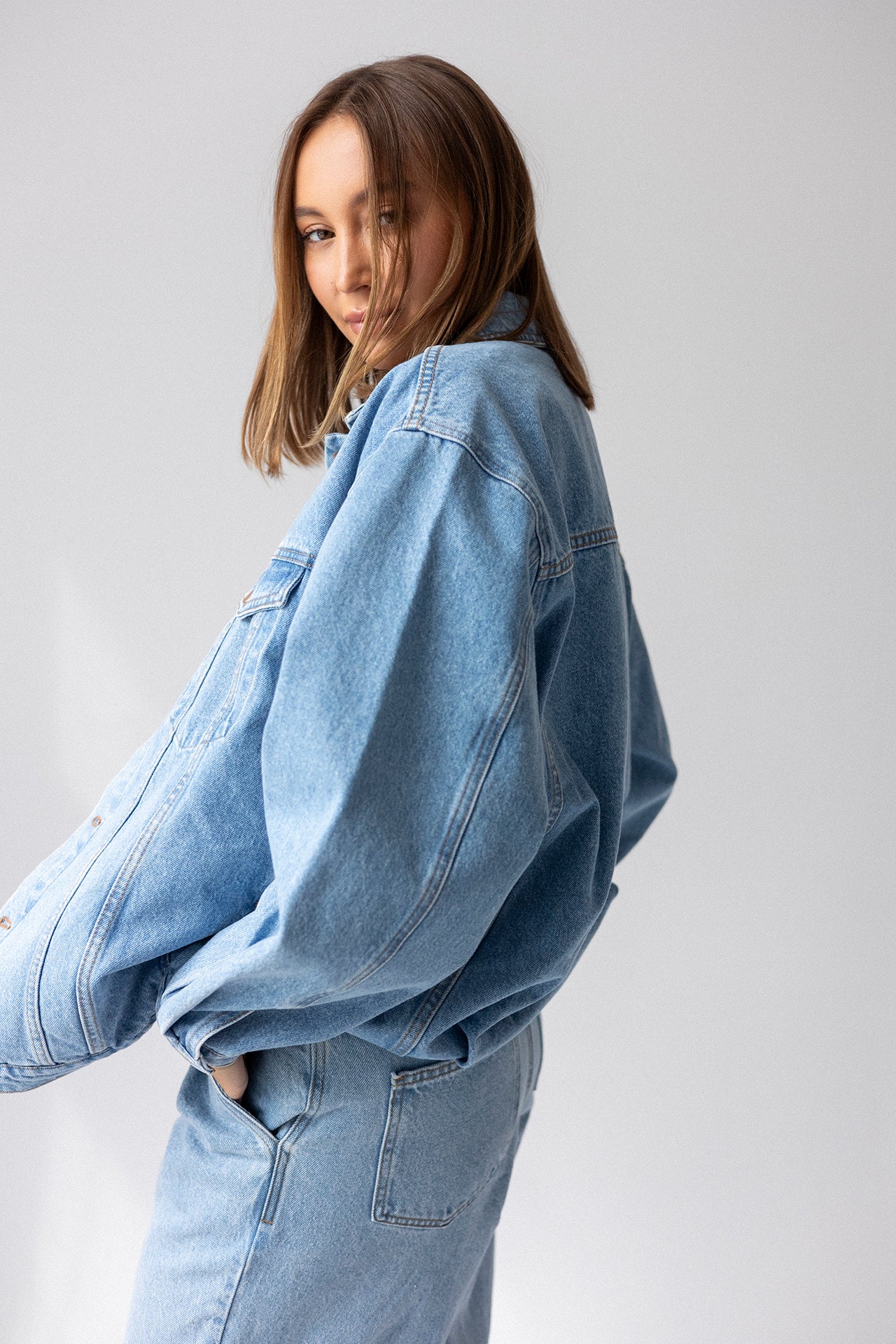 【Vintage】DENIM COAT / JACKET Buy STYLOX Men's Regular Fit Light Blue Solid Denim Jacket